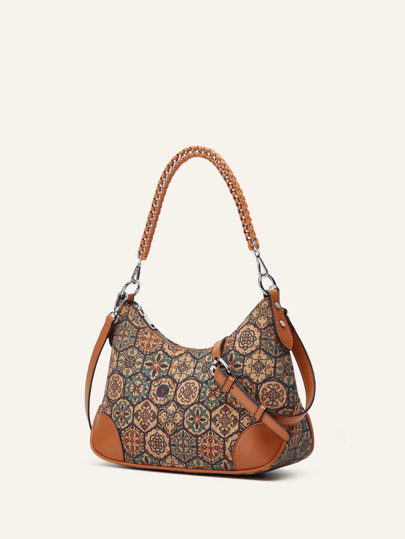 Ethnic Print Fashion High Sense Baguette Underarm Bag