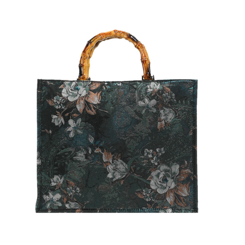Women's Fashionable Sequins Horizontal Large Linen Capacity Bags