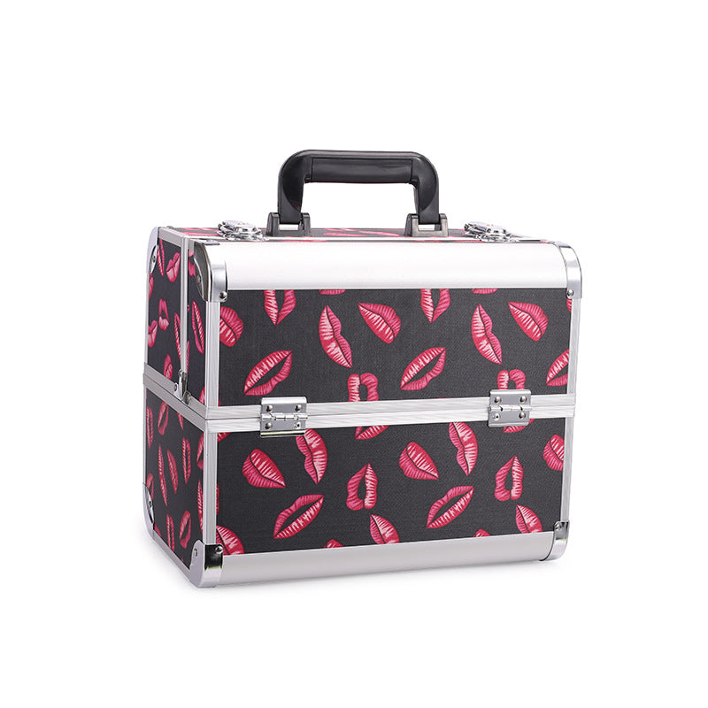 Storage Box Double Open Aluminum Alloy Portable Cosmetic Cases