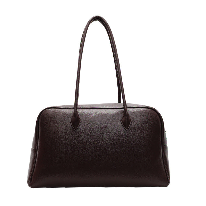 Women's Retro Simple Large Capacity Solid Color Underarm Commute Women's Shoulder Bag