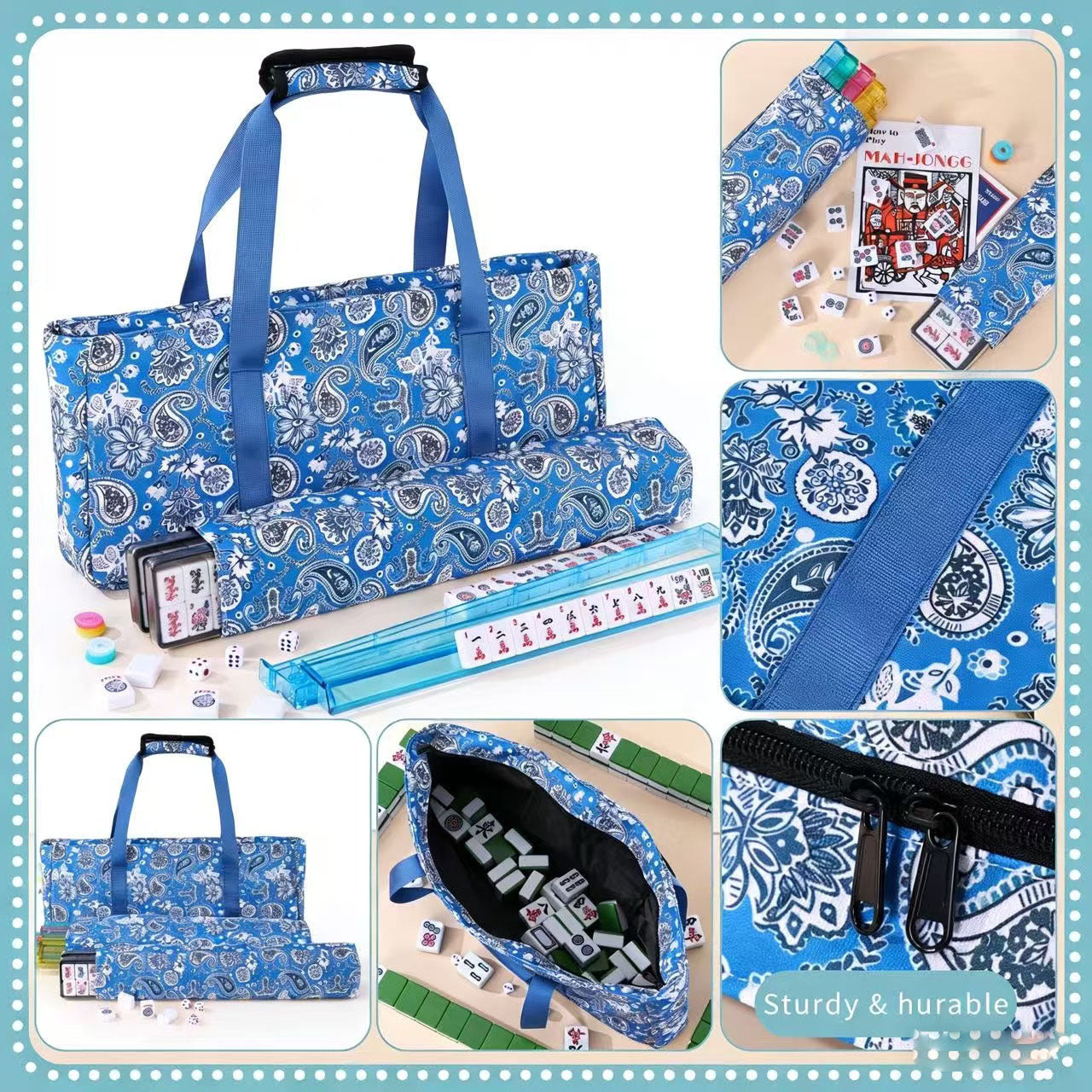 Portable Three-piece Mahjong Storage Large Capacity Bags