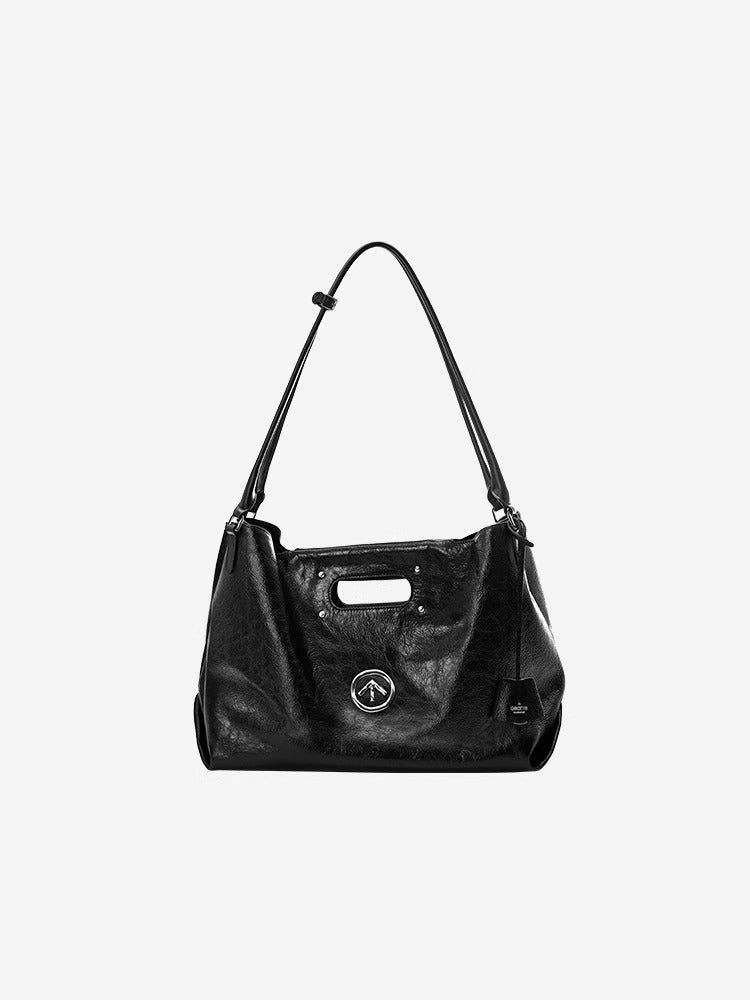 Large Capacity Commuter Cowhide Portable Soft Women's Handbag