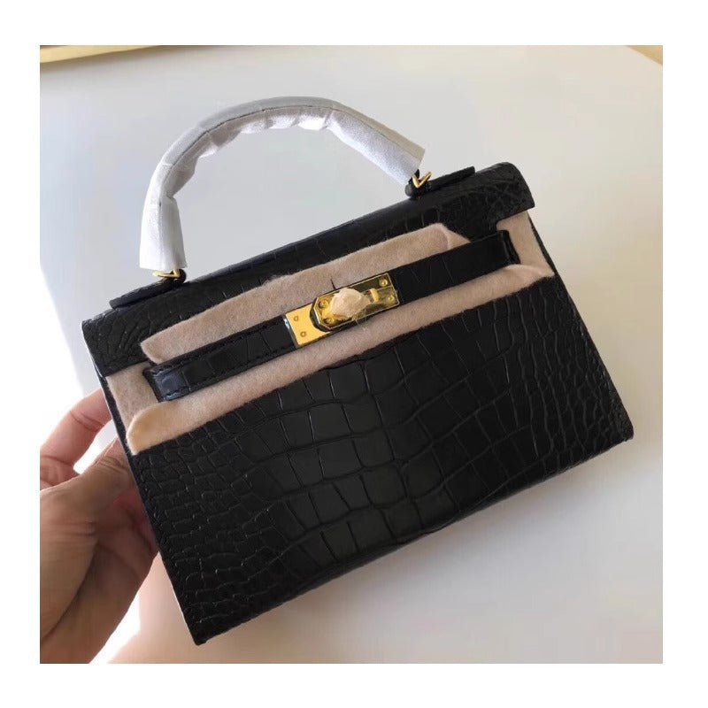 Women's Genuine Leather Second Generation Crocodile Pattern High-grade Women's Handbag