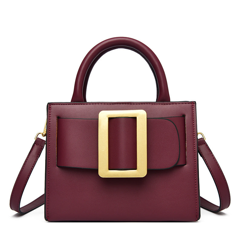 Design Large Button Bow Chain High-grade Portable Small Square Bags