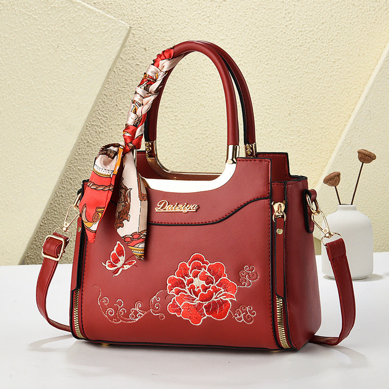 Women's Chinese Style Mother's Day Embroidered Large Bags