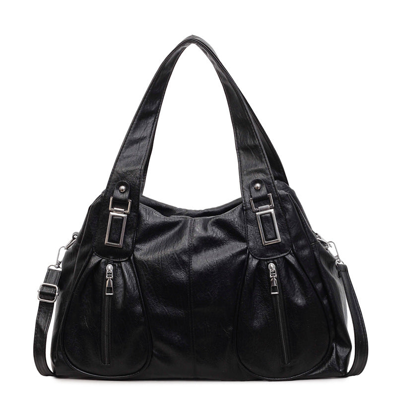 Retro Fashion Rivet Good-looking Large Capacity Portable Underarm Tote Bag