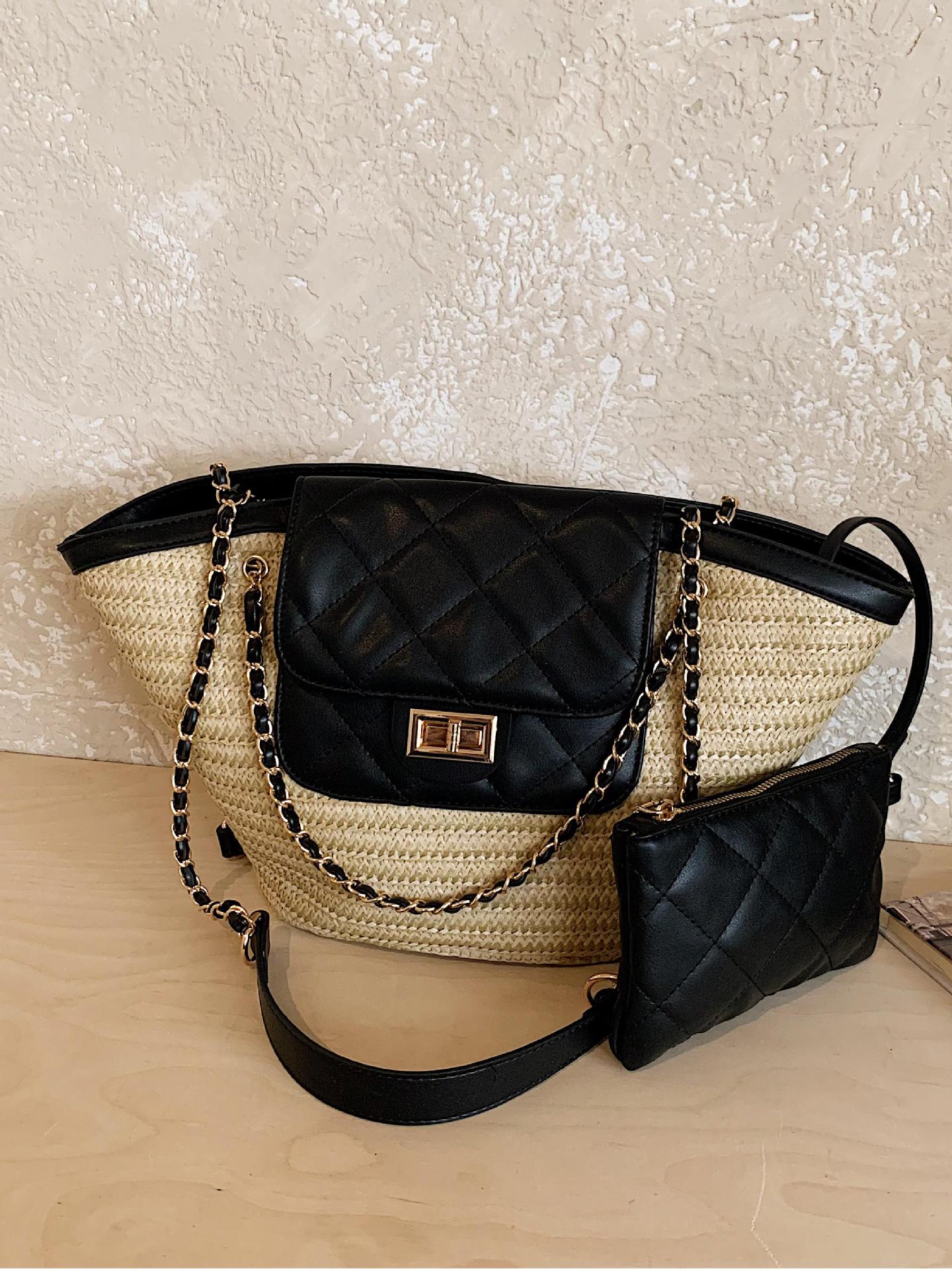 Popular Rhombus Chain Female Summer Seaside Vacation Classic Style Bags