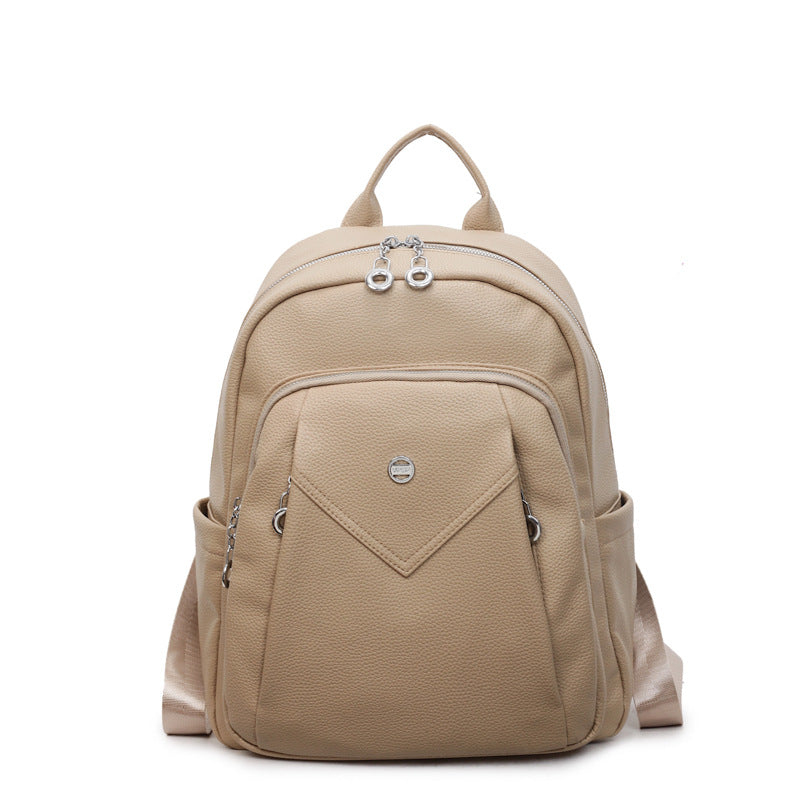 Women's Fashion Korean Soft Leather Textured Women's Backpack