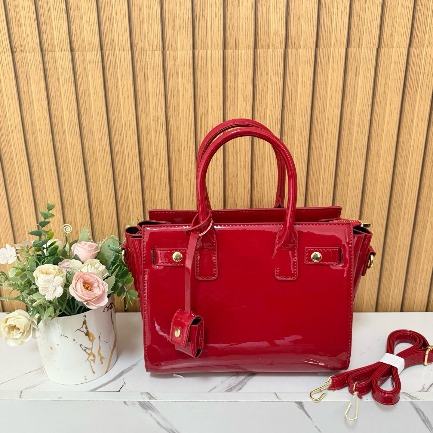 Women's Patent Leather Portable Organ Fashion Trendy Women's Messenger Bag