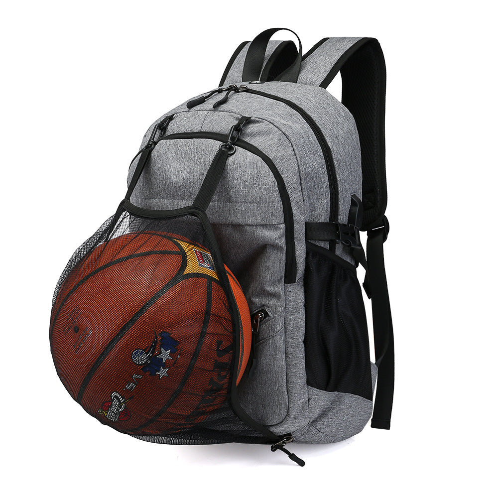 Men's Basketball Oxford Cloth Rechargeable Waterproof Inch Sports Backpack