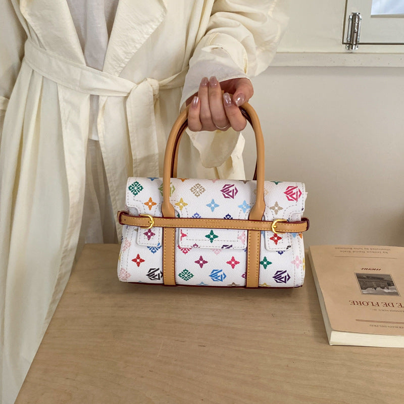 Retro Printed Letters Light Luxury Personalized Trend Women's Handbag