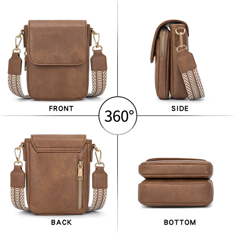 Women's Fashionable Earphone Portable Slot Function Women's Shoulder Bag
