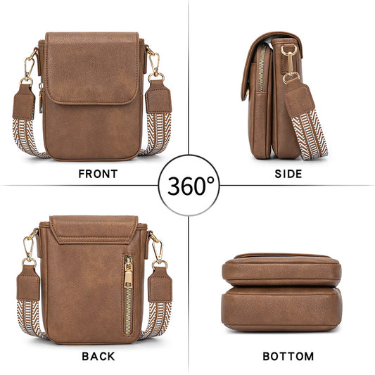Women's Fashionable Earphone Portable Slot Function Women's Shoulder Bag