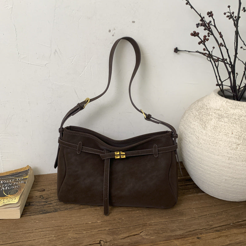 Women's Fashion Retro Frosted High-grade Underarm Women's Shoulder Bag