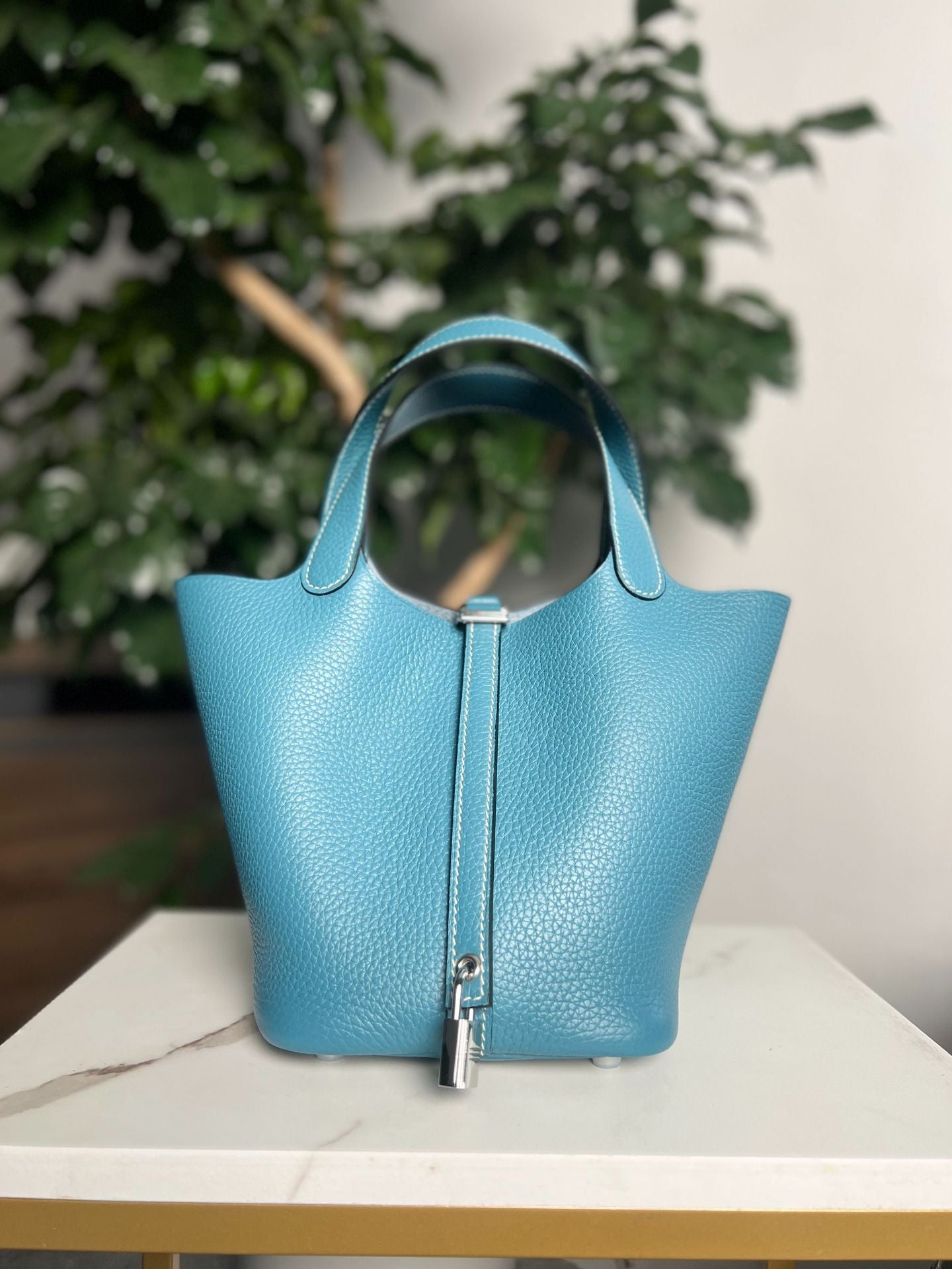 Women's Wax Line All-steel Hardware Vegetable Basket First Layer Women's Handbag
