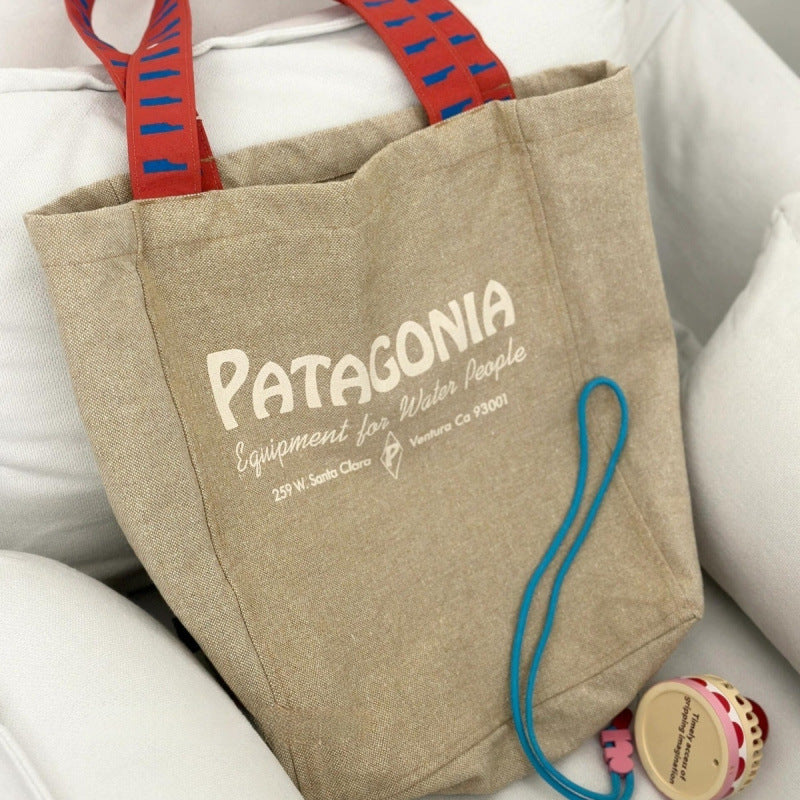 Retro Denim Large Capacity Canvas Class Embroidered Women's Shoulder Bag