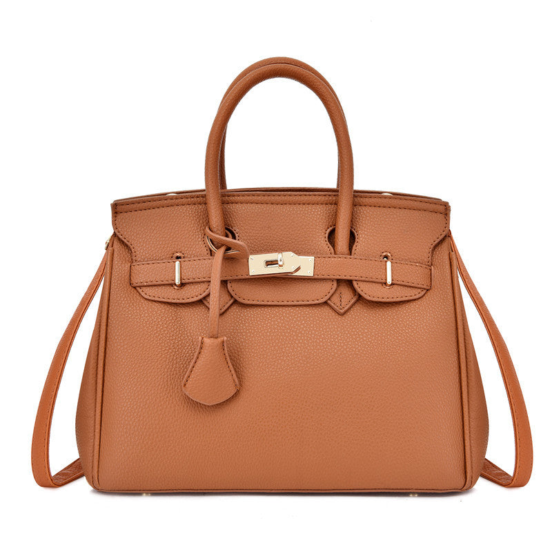 Women's Litchi Pattern Solid Color Fashion Women's Handbag