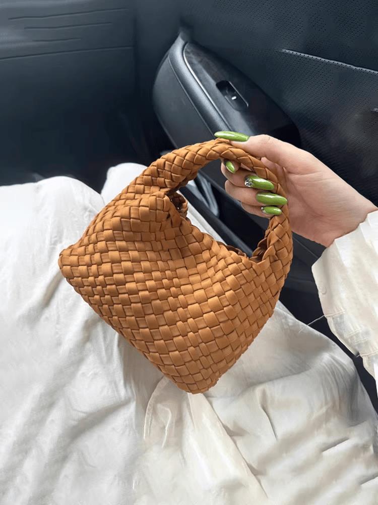 Women's Hand-woven Nylon Cloth Fashion Portable Vegetable Women's Shoulder Bag