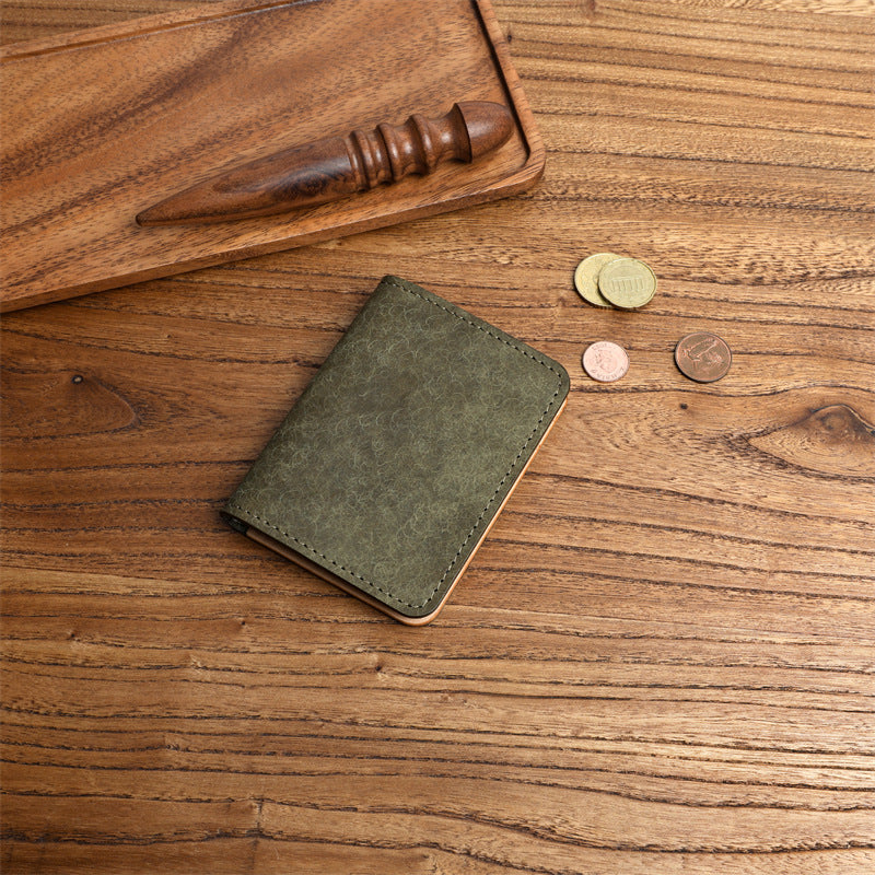 Men's Leather Cowhide Bank Driving License Versatile Card Pack Card Sleeve