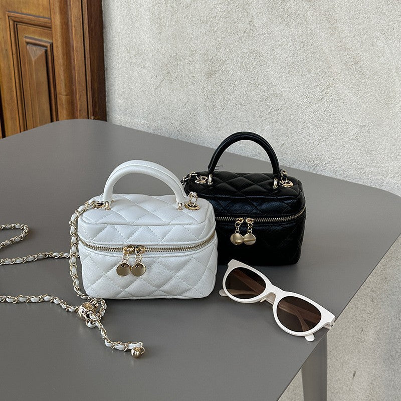 Classic Style High Sense Diamond Commuter Chain Box Bags
