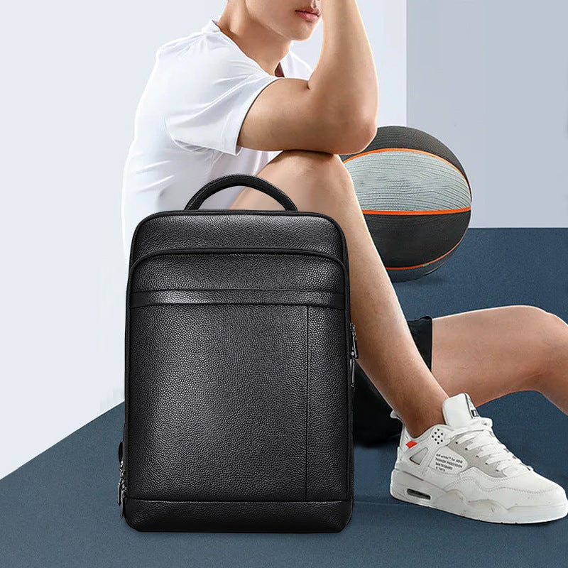 Men's High-grade Leather Large Capacity Top Layer Bags