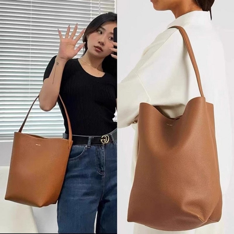 Style Simple Portable Underarm Leather Large Capacity High Sense Shoulder Bags