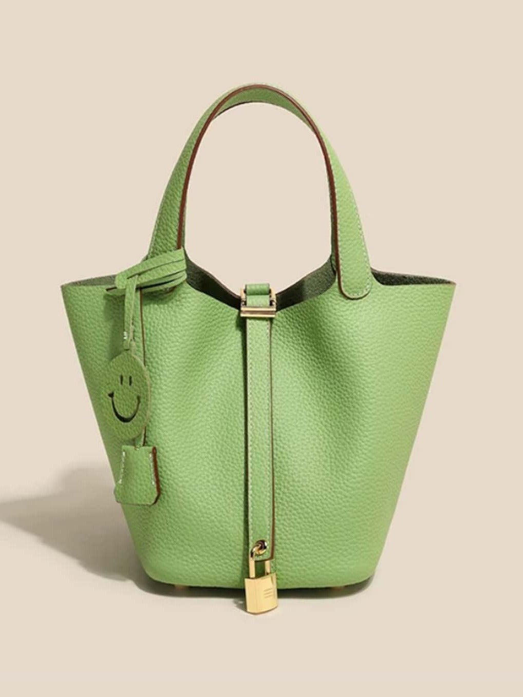 Classic First Layer Cowhide Vegetable Basket Light Luxury High-grade Women's Messenger Bag