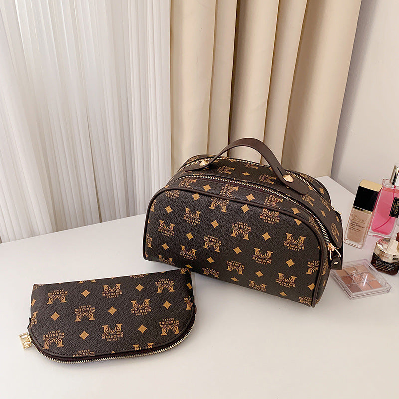 Printed Lettered Make-up Size Mother Portable Bags