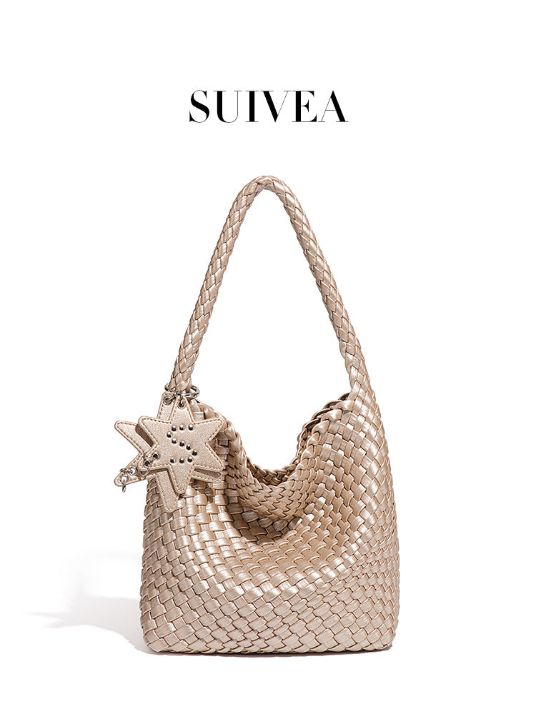 Fashion Gun Woven Trendy Vegetable Basket Mother Bags