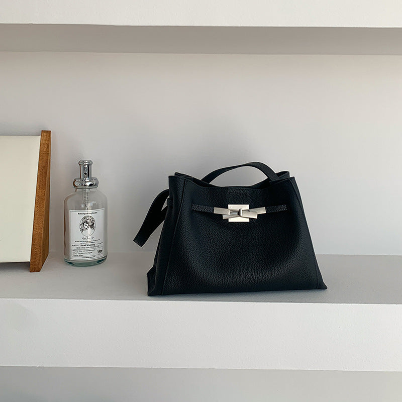 Top Layer Cowhide Korean Style Niche High-grade Women's Shoulder Bag