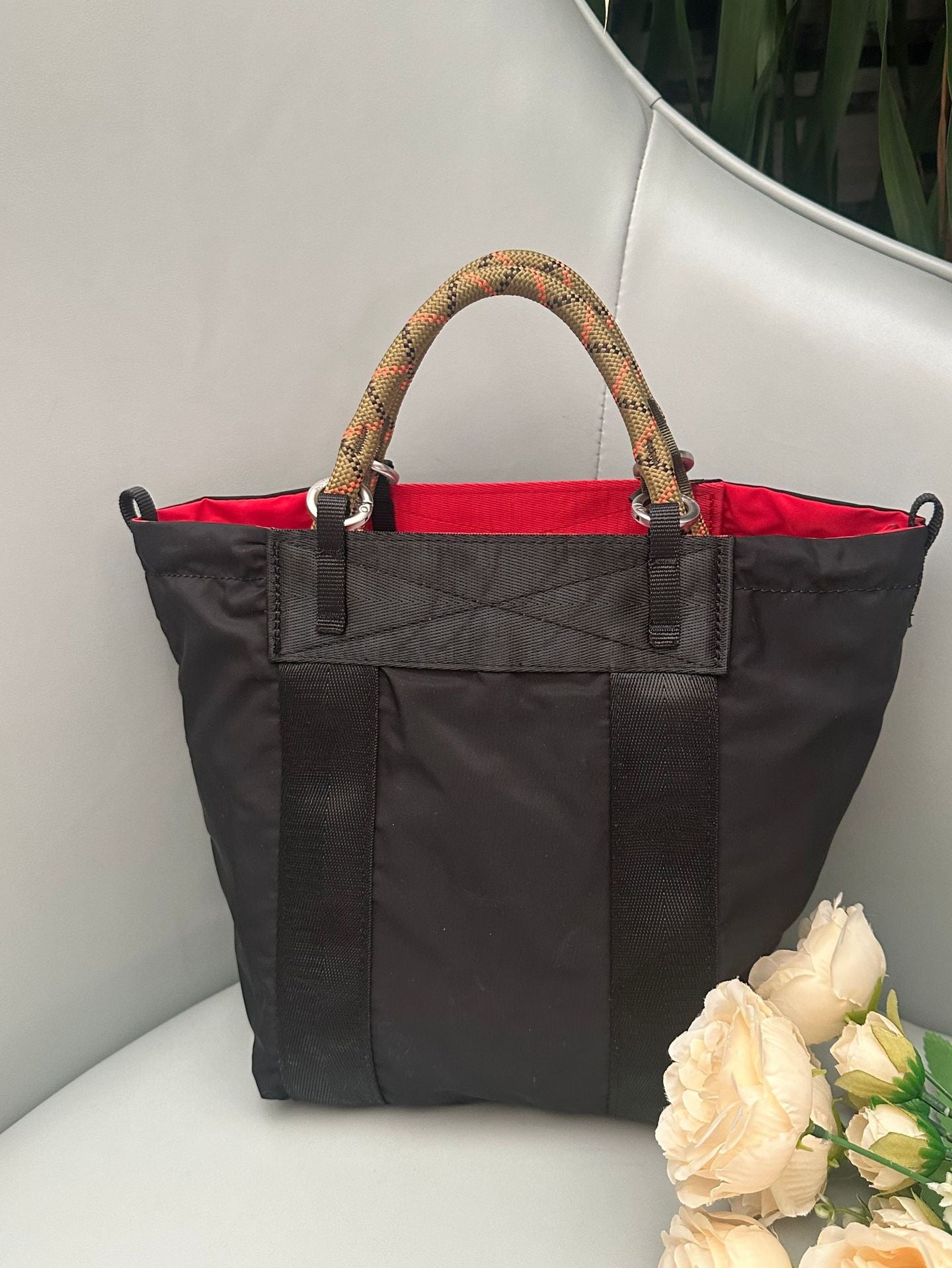 Drawstring Color Matching Large Capacity Folding Waterproof Commute Tote Bag