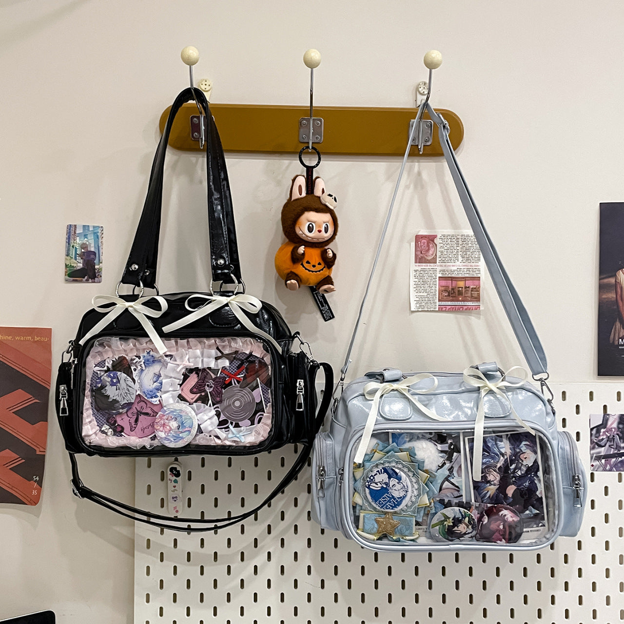 Large Capacity Transparent Bar Secondary Element Shoulder Bags
