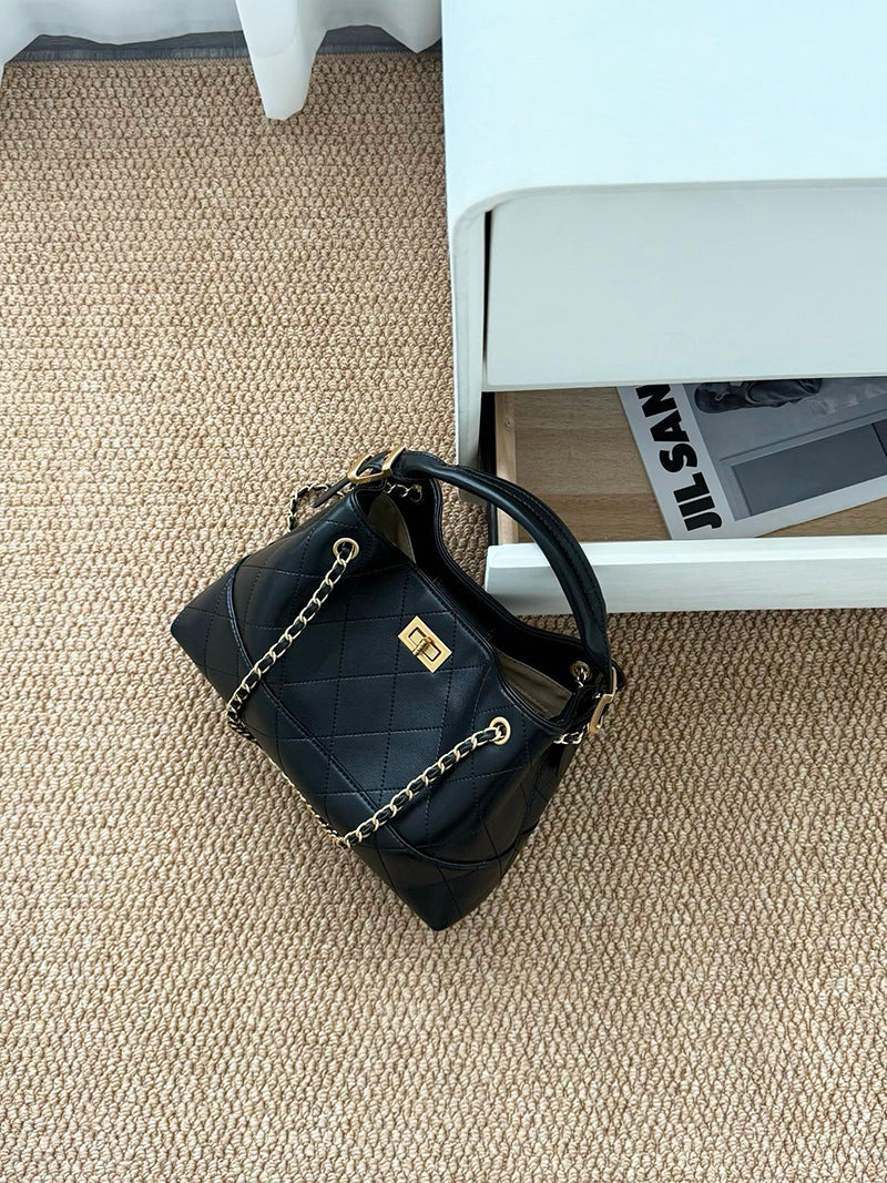 Classic Style Rhombus Chain Female Commuter Carrying Bags