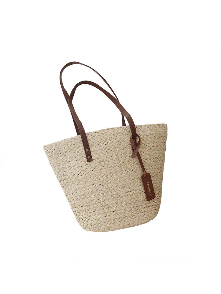 Women's Handmade Paper Summer Beach Versatile Woven Handbags