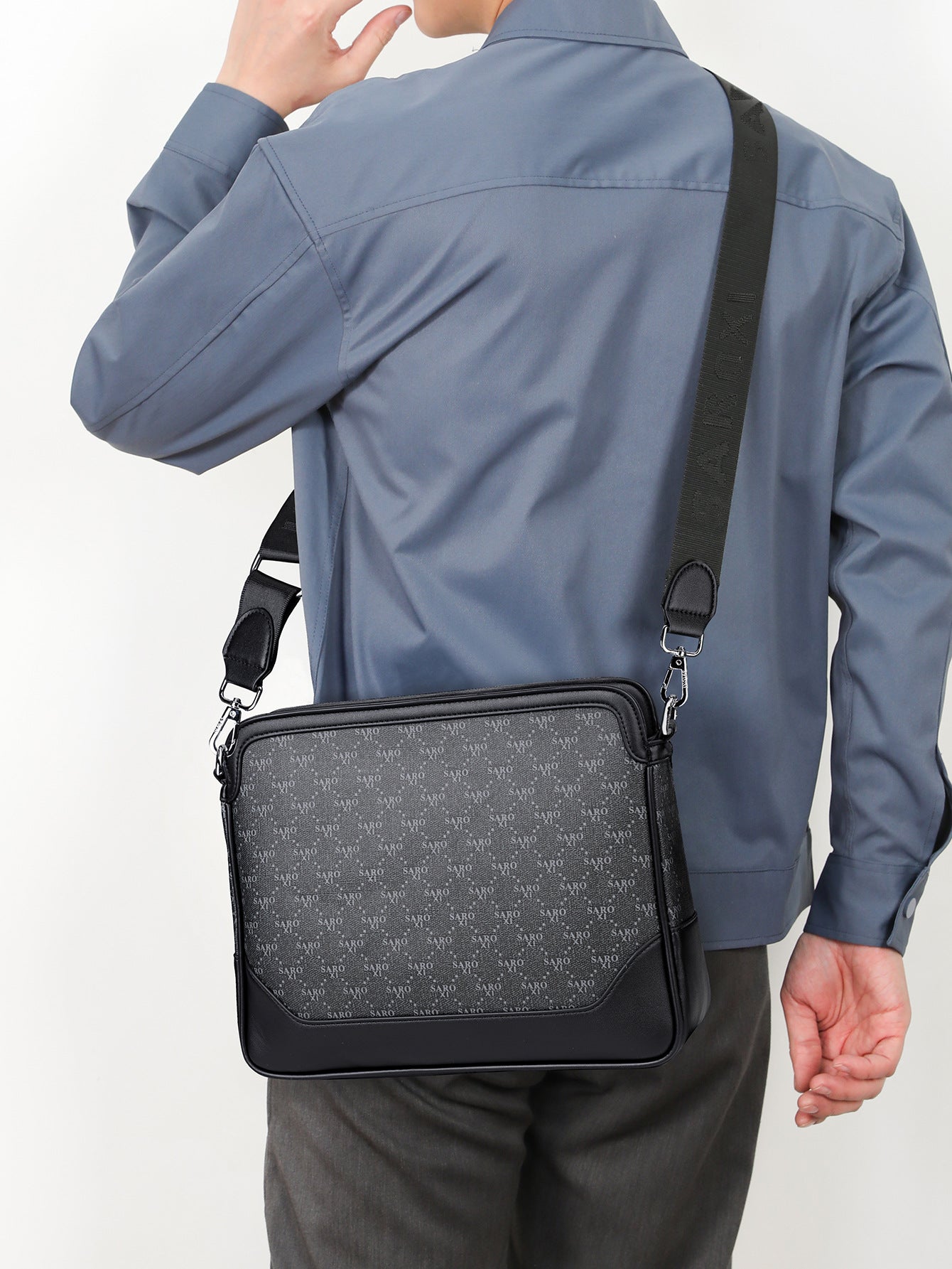 Women's & Men's Pattern Zipper Simple Large Capacity For Men's Messenger Bag