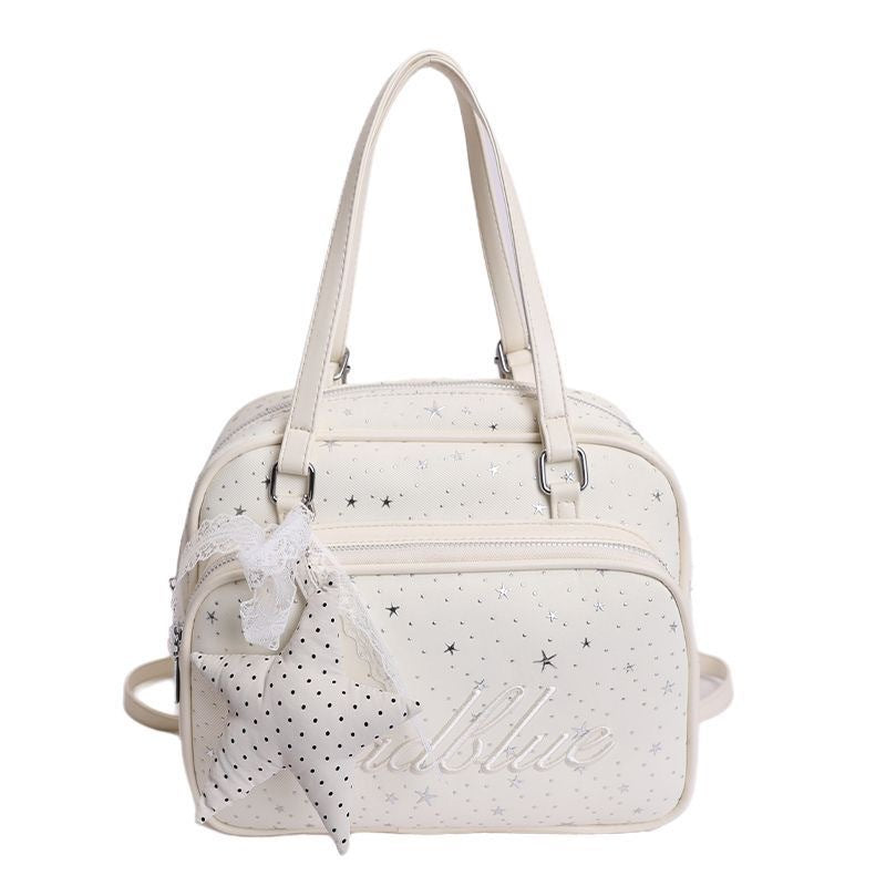 Women's Korean Exquisite Solid Color Design Cute Large Leisure Backpack