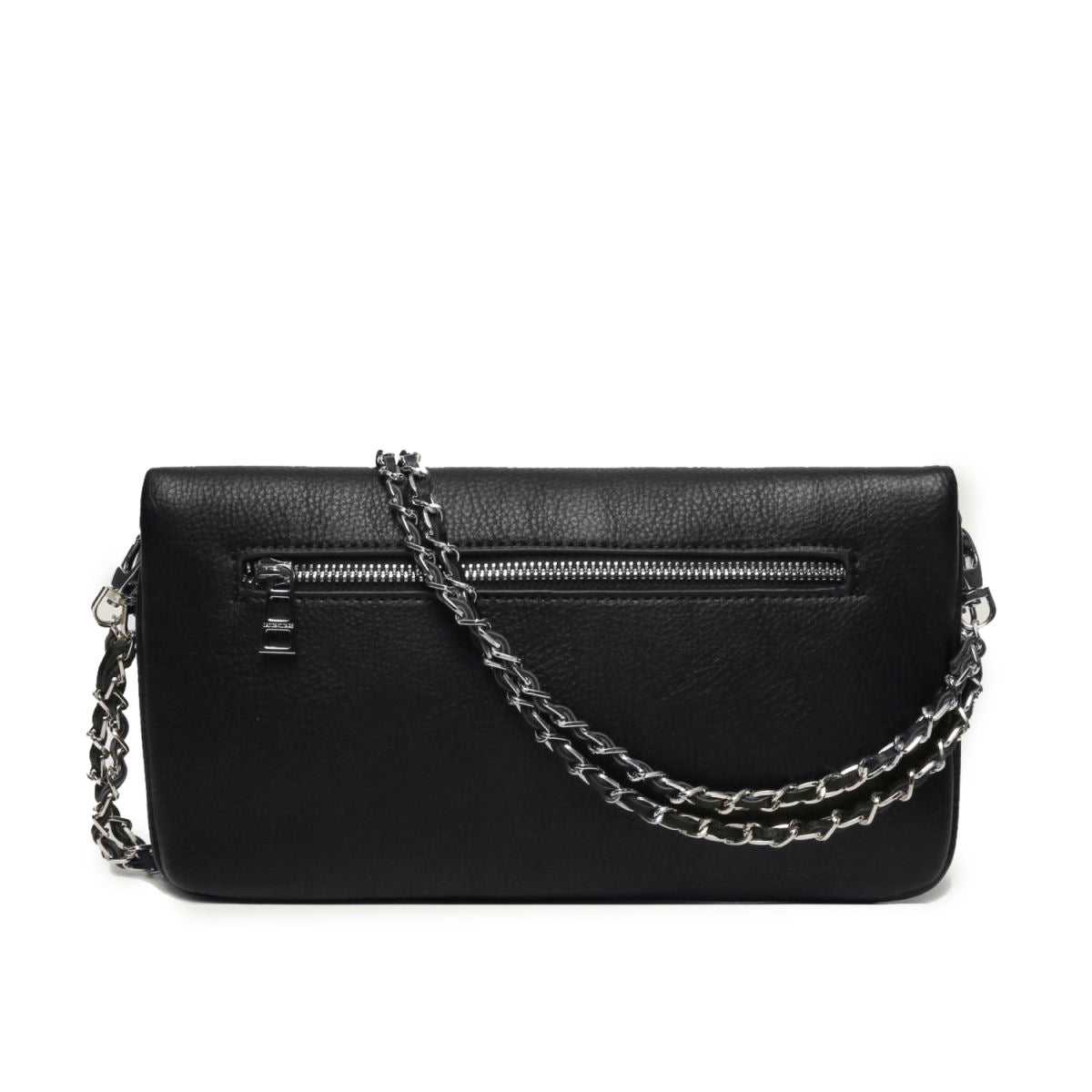 First Layer Cowhide Chain Black Clutch Bags