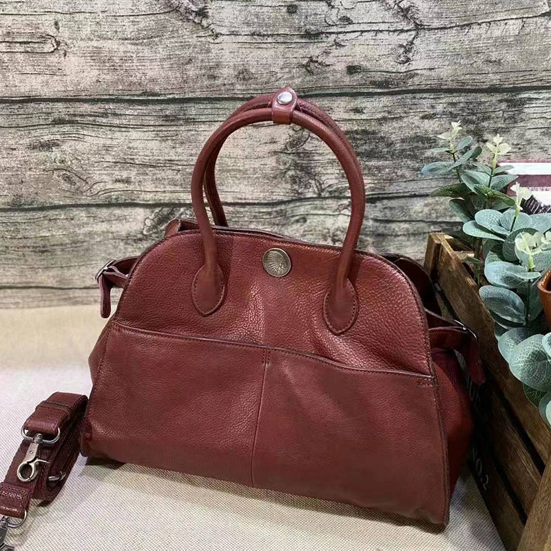 White Lily Dong Minimalist Large Capacity Totes Commuter Top Layer Handbags
