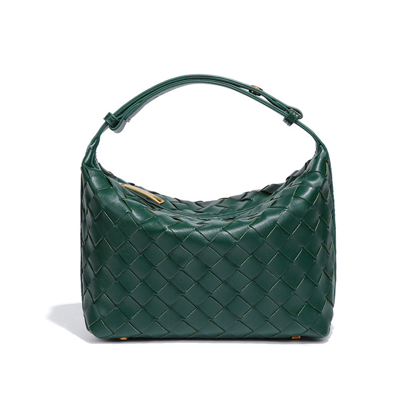 Women's Woven Niche Western Style Hand Carrying Lunch Box Commuter Underarm Bag