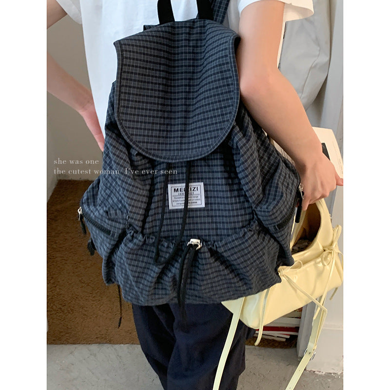 Women's Large Capacity Canvas Plaid Fashion Bags
