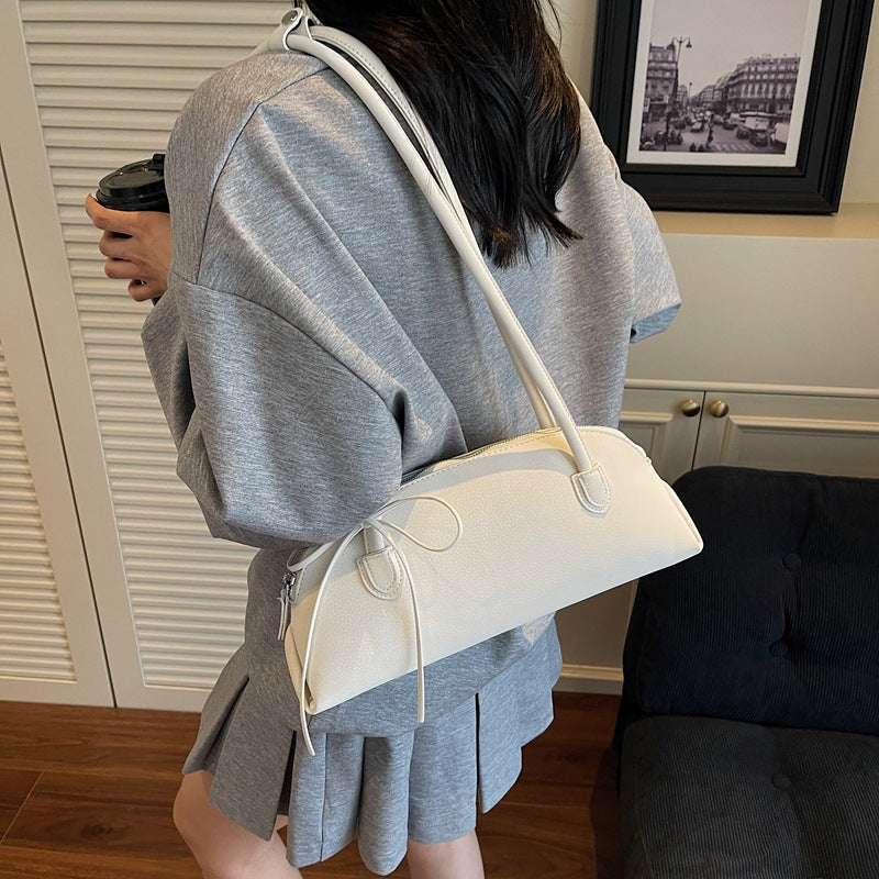 Women's Summer Solid Color Shell Fashion Trend Textured Underarm Bag