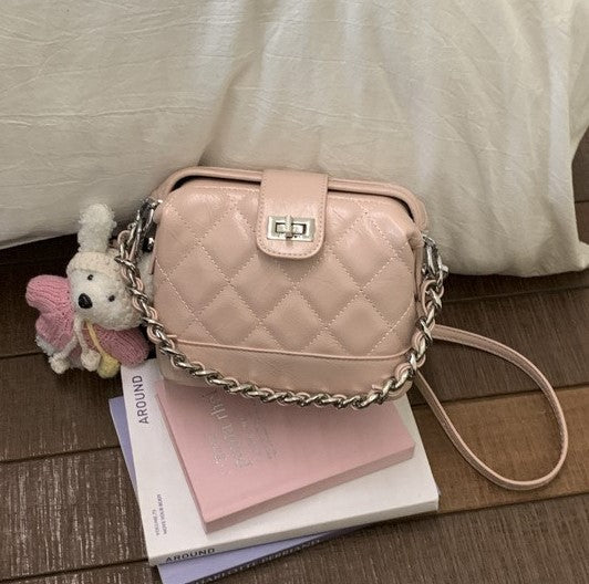 Spring High-grade Retro Minority Portable Korean Fashion Rhombus Women's Shoulder Bag