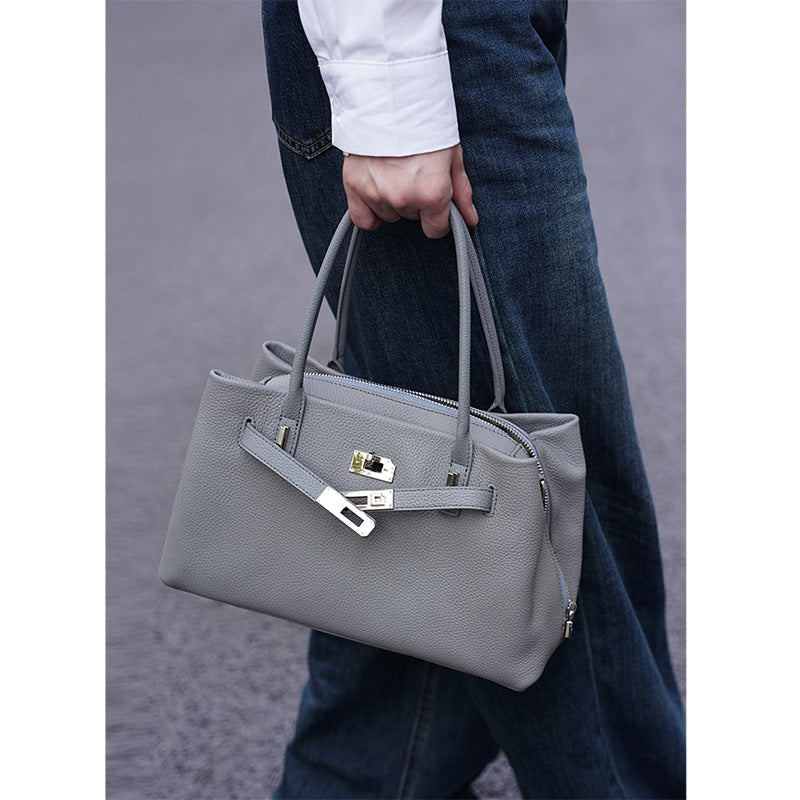 Women's Leather High-grade Kelly Sense Commute Simple Early Women's Handbag