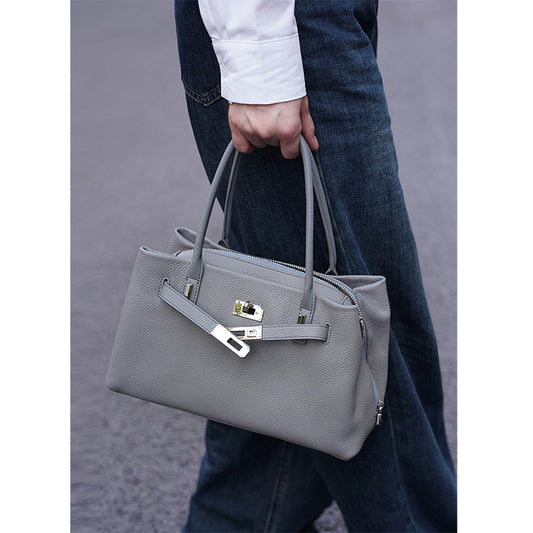 Women's Leather High-grade Kelly Sense Commute Simple Early Women's Handbag