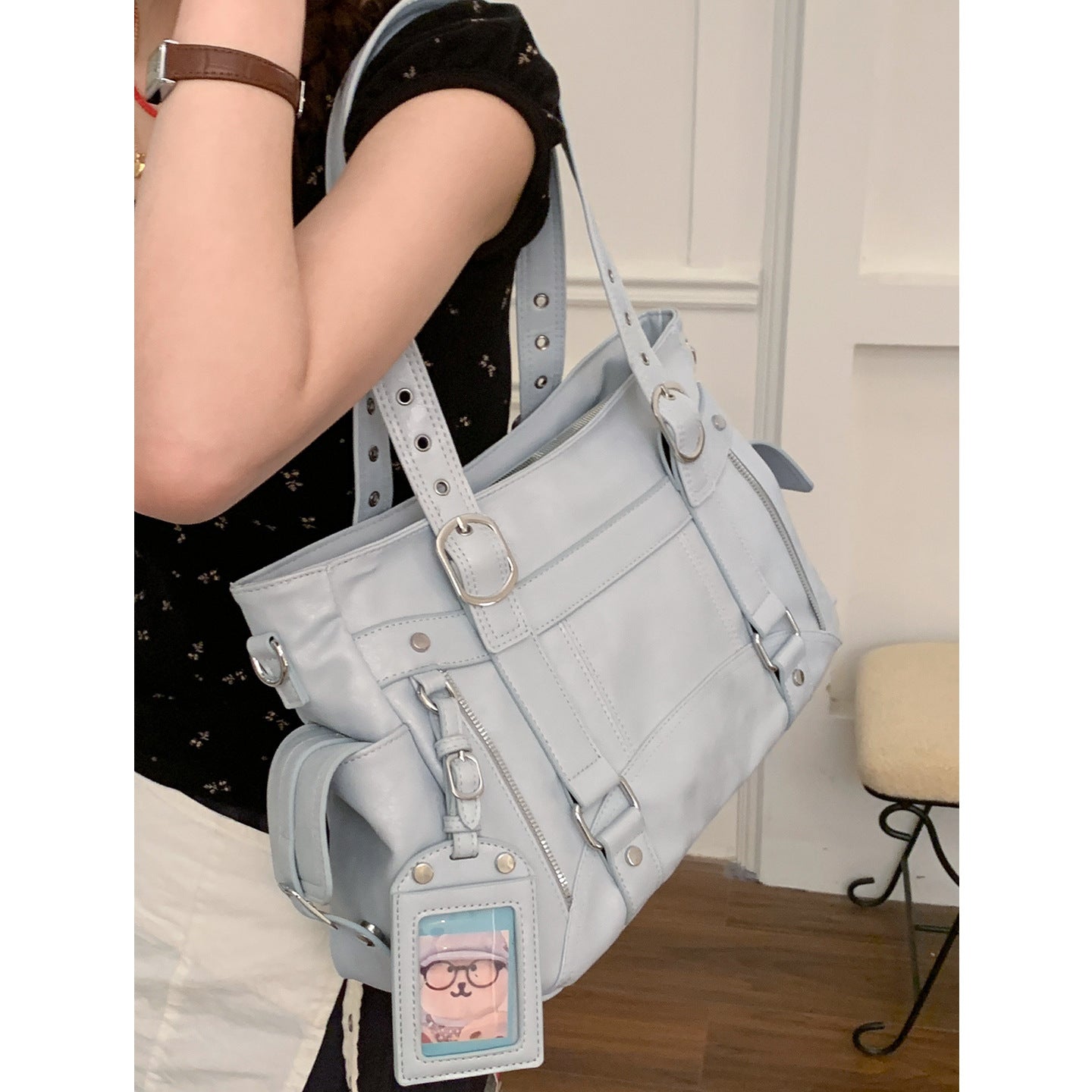 Women's Korean Style Large Capacity Underarm Simple Tote Bag