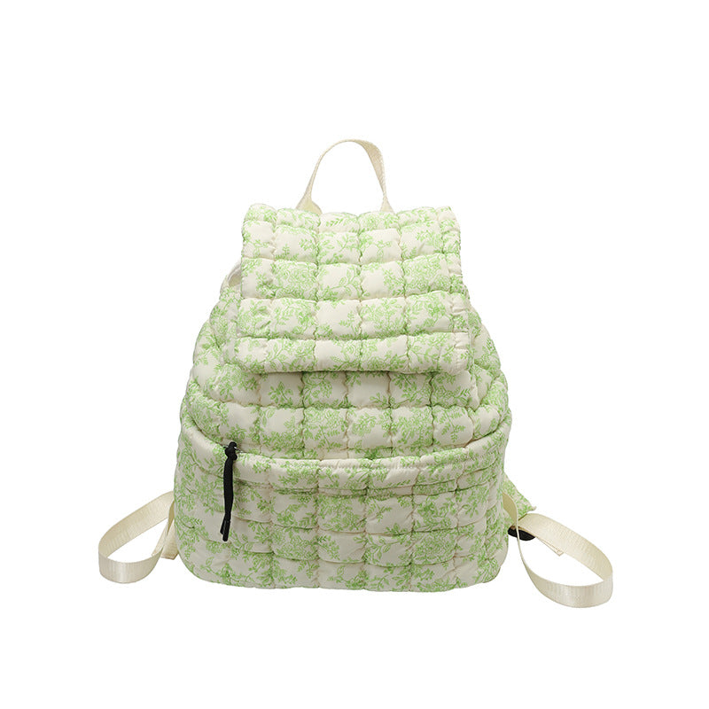 Women's Fashion Commuter Large Capacity Fluffy Plaid Backpacks