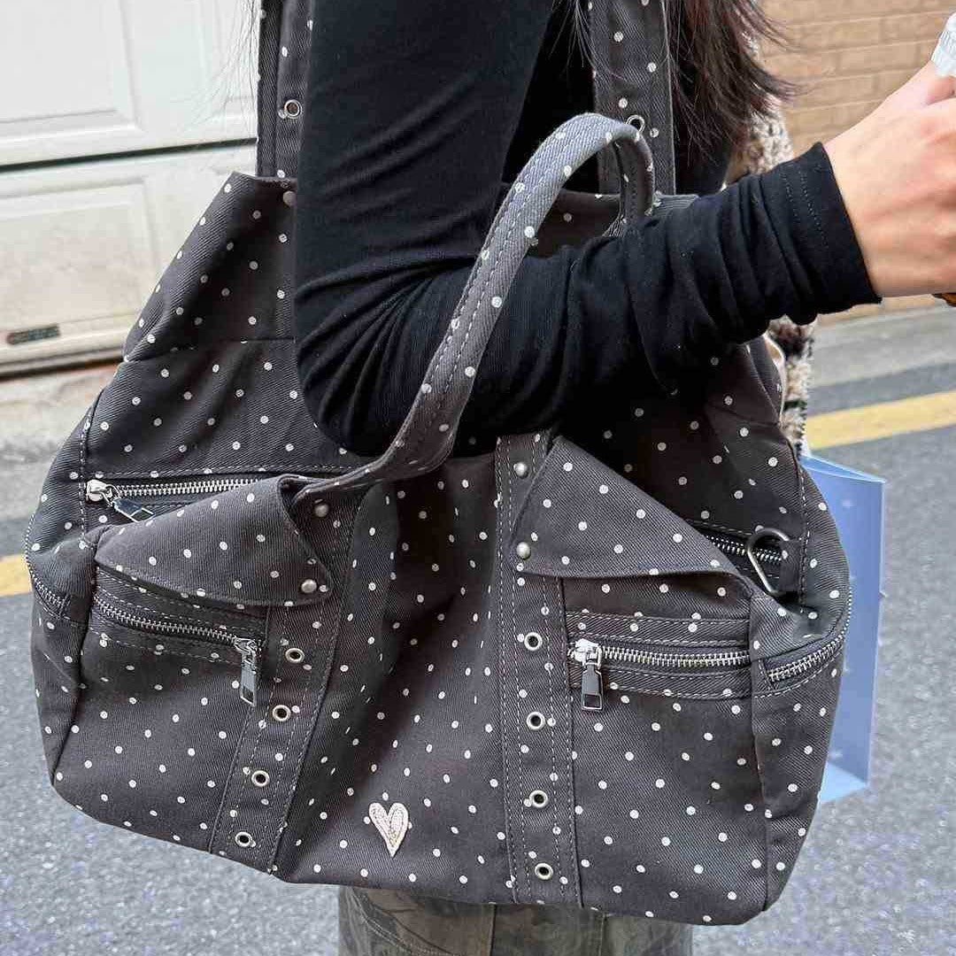 Large Capacity Underarm Light Wave Commuter Shoulder Bags