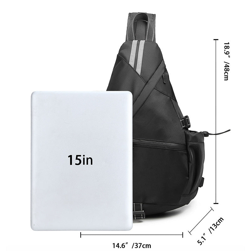 Men's Bow Arrow Cycling Waterproof Rucksack Men's Chest Bags