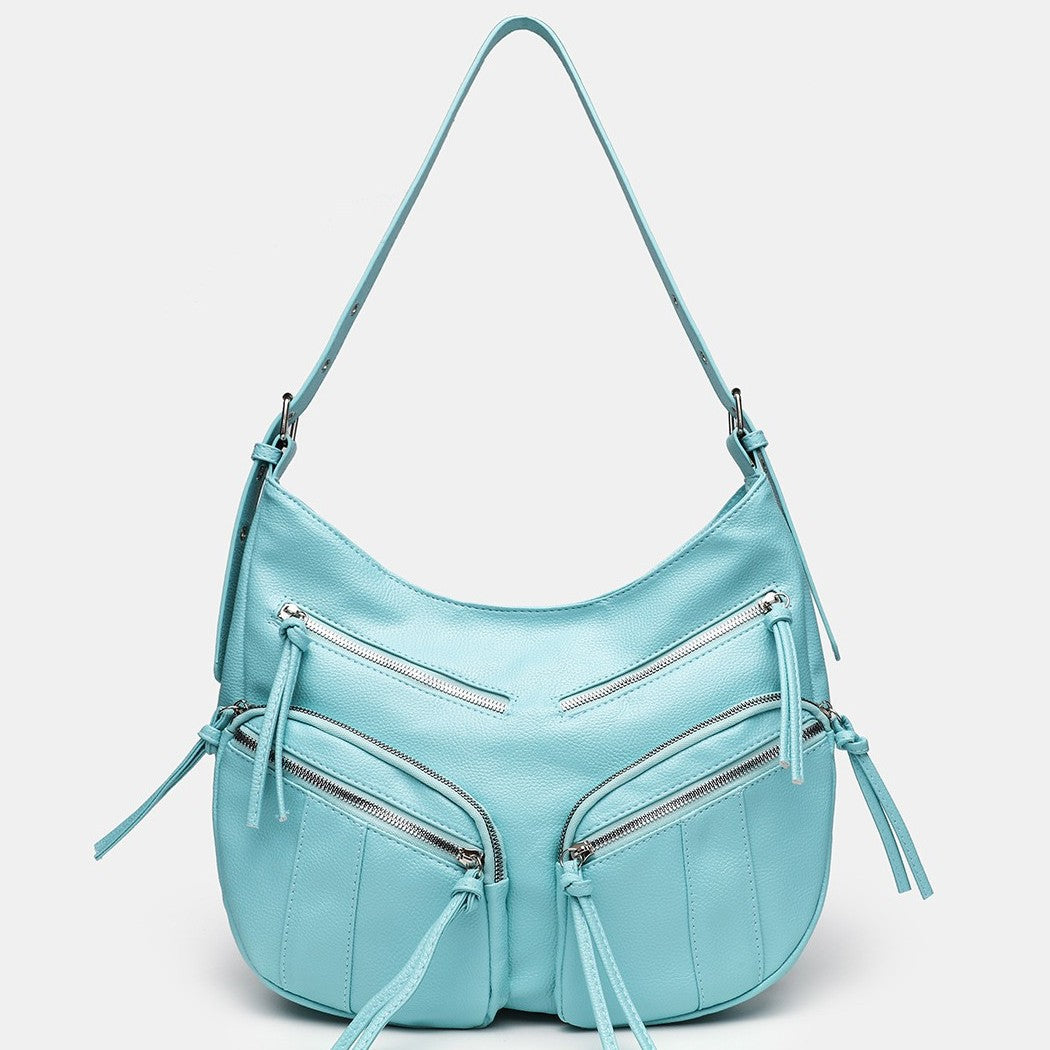 Women's Korean Style Adjustable Soft Leather Textured Lychee Pattern Large Underarm Bag
