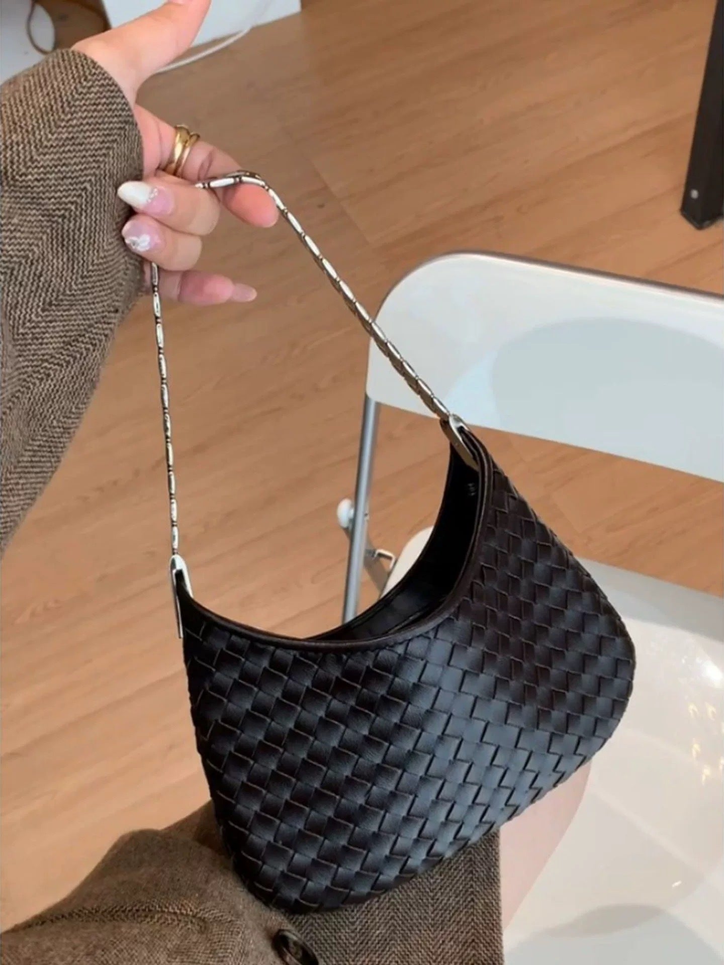 Women's High-grade Light Luxury Minority Woven Elegant Tote Bags